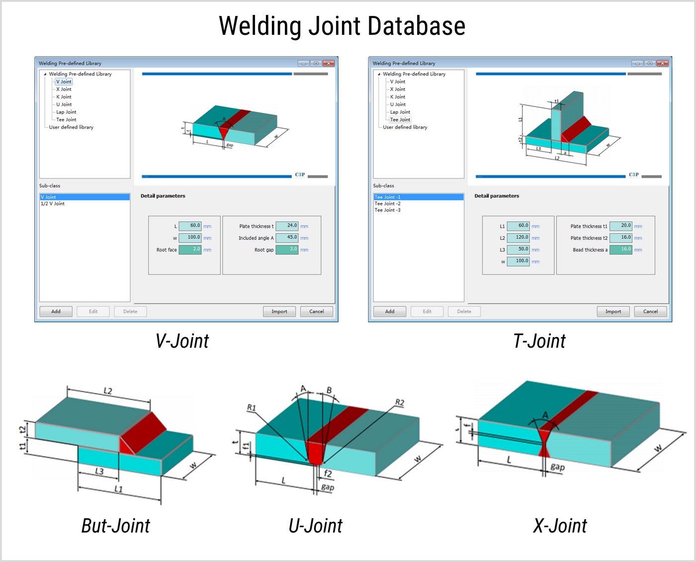 Welding joint database